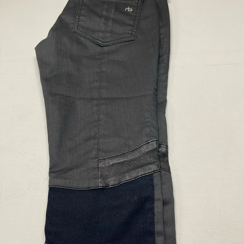 Rag & Bone jeans womens size 26 gray‎ blue lamb skin - Picture 7 of 16